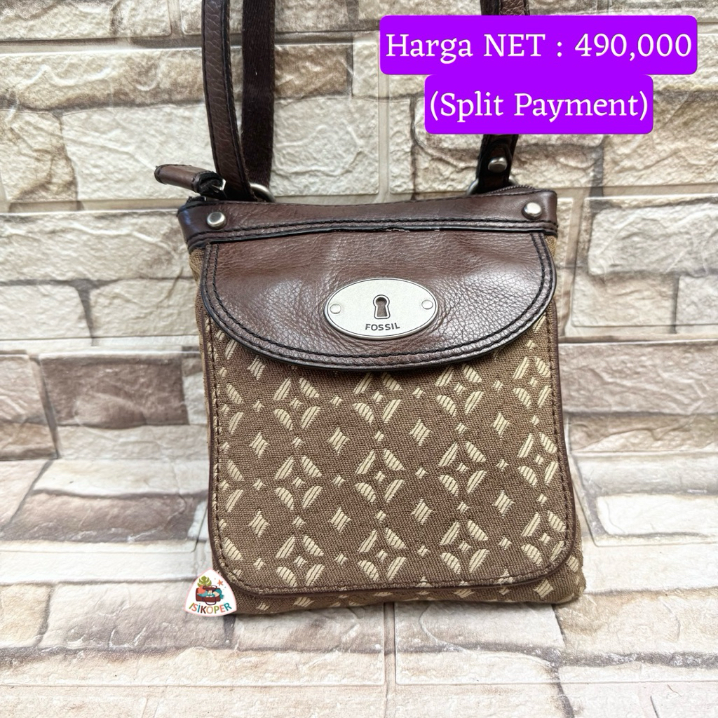 700# NET-Preloved Fossil Crossbody Maddox Pecan