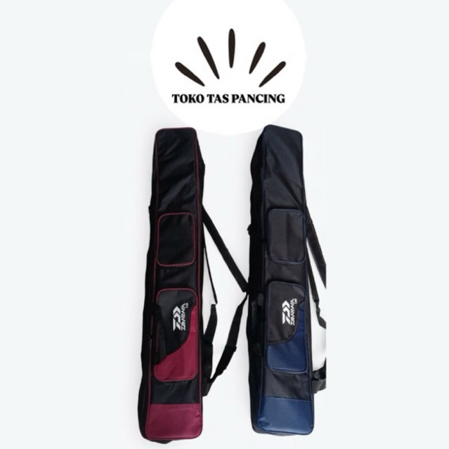 Tas pancing rangsel daiwa merah 2 ruang 120cm