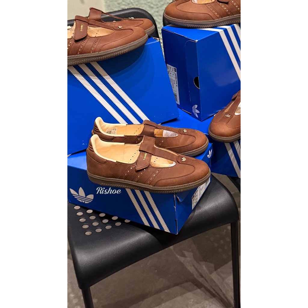 Adidas Samba Jane Leather Brown Original Resmi
