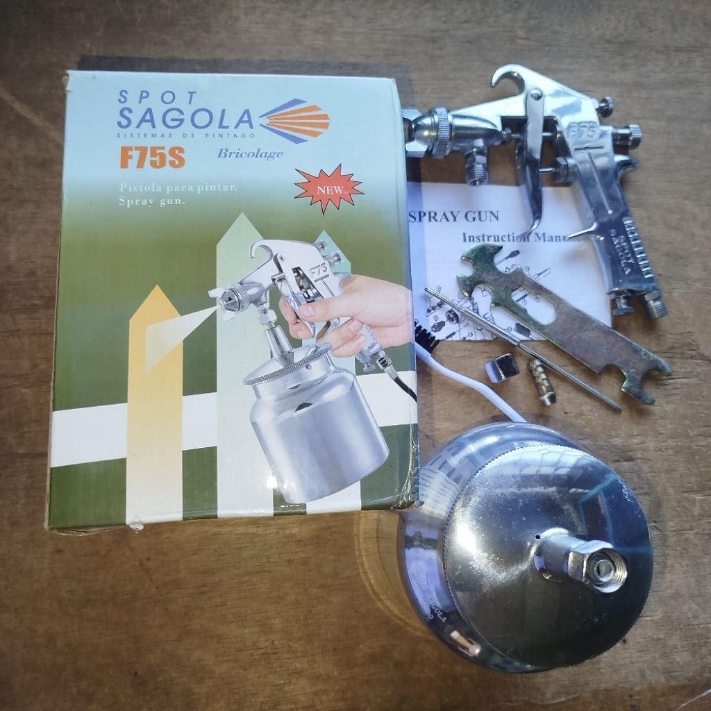 SAGOLA F75S Spray Gun Tabung Bawah