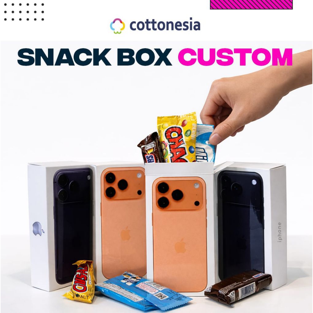 Snack Box Custom Bentuk Box HP Kotak Snack Souvenir Goodie Bag Hampers Ulang Tahun Box Kado Hadiah