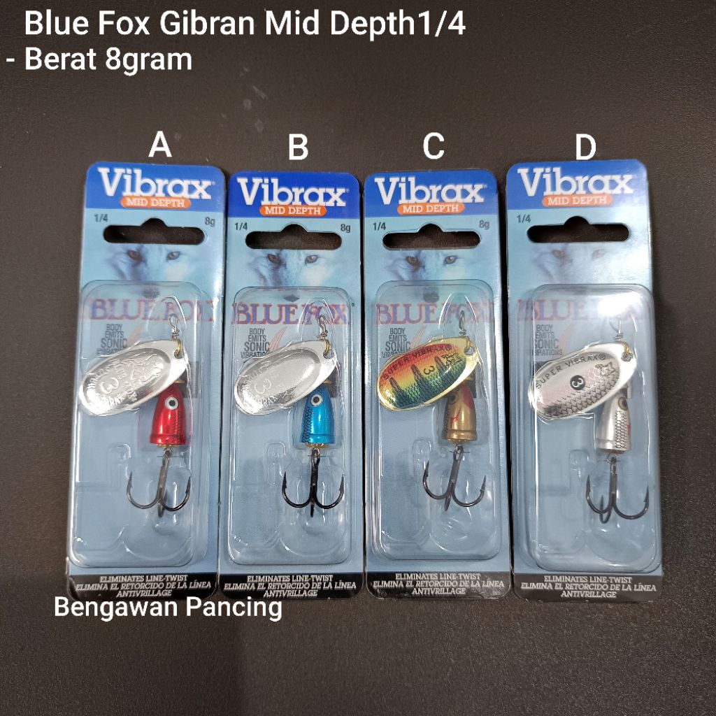 Blue Fox Vibrax Mid Depth Ukuran 3 Umpan Inline Spinner