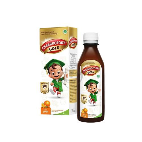 Cerebrofort Gold 200ml Sirup Vitamin Anak DHA & EPA – Suplemen Nutrisi Anak