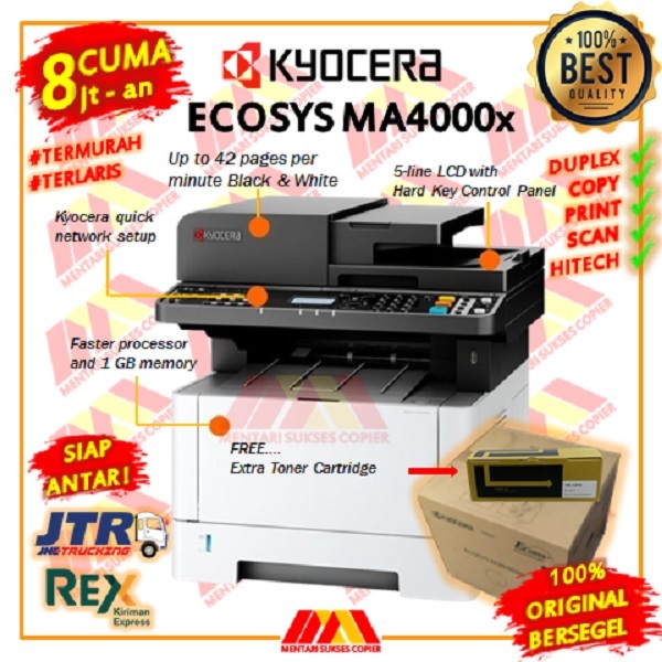 MESIN FOTOCOPY KYOCERA ECOSYS MA4000x PRINTER TERLARIS DAN TERMURAH - PHOTOCOPY LASERJET KYOCERA MA 