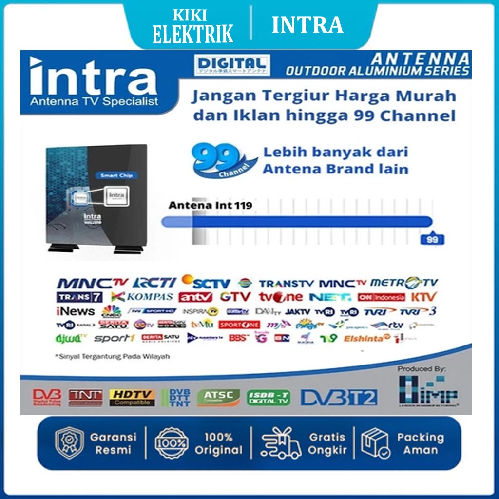 Antena TV luar & Dalam Intra Int-119 Digital STB Set Top Box BISA 2 TV