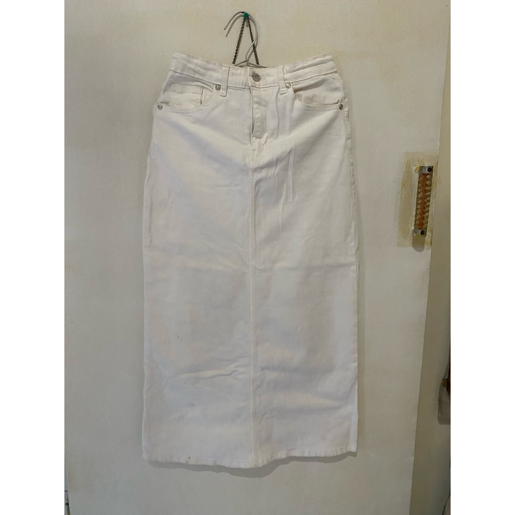 Rok span putih jeans preloved