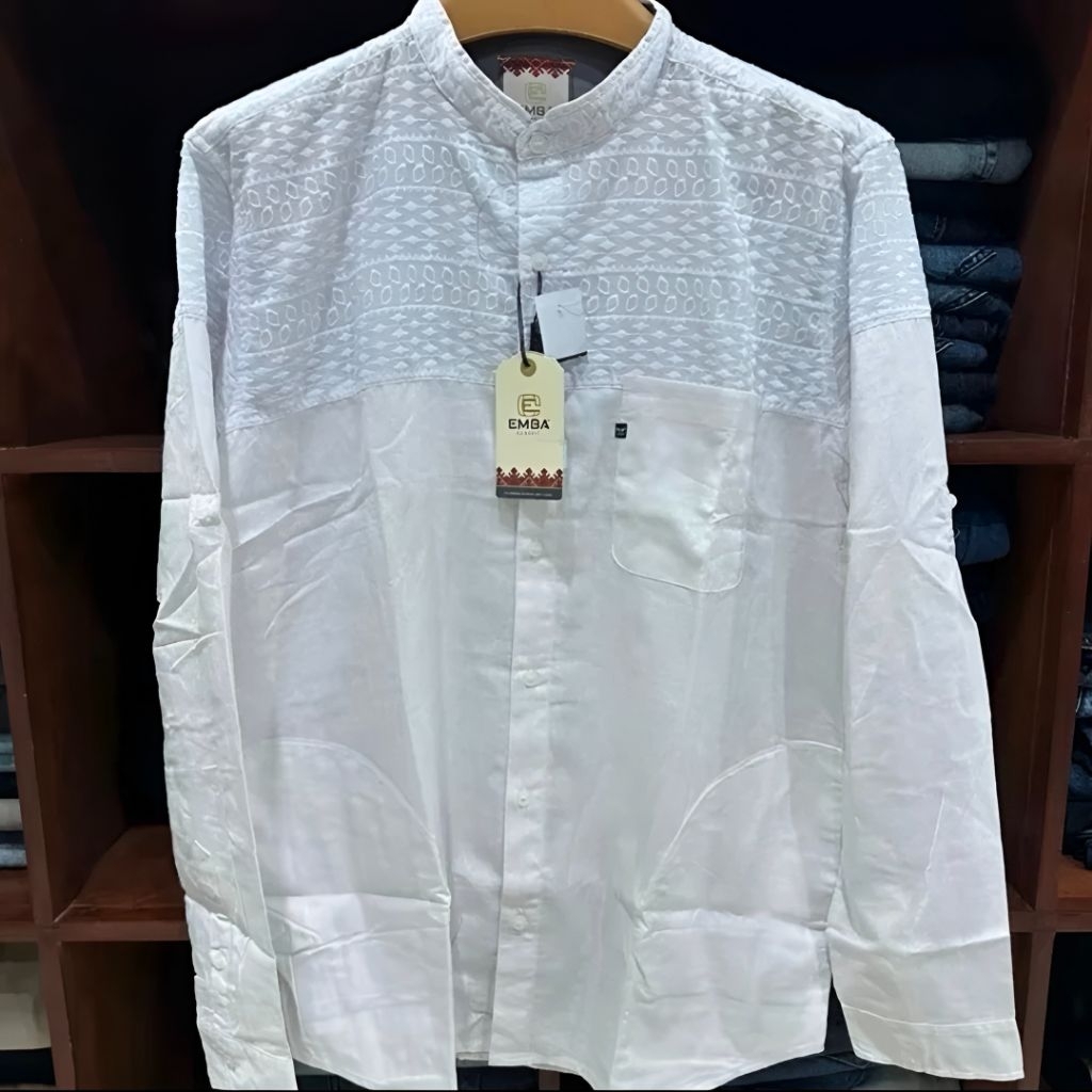 Kemeja Koko Terbaru Emba Classic Baju Koko Muslim Tangan Panjang