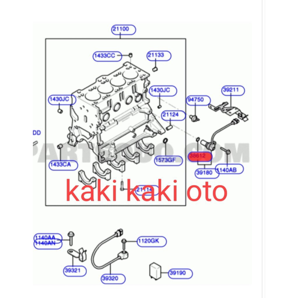 Seal oring sensor crankshaft seal oring sensor ckp excel Bimantara cakra accent