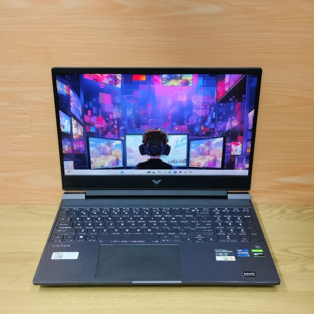 laptop gaming hp victus i5-12500H nvidia Gtx 1650 ram 16gb/ssd 512gb fhd ips bakclit