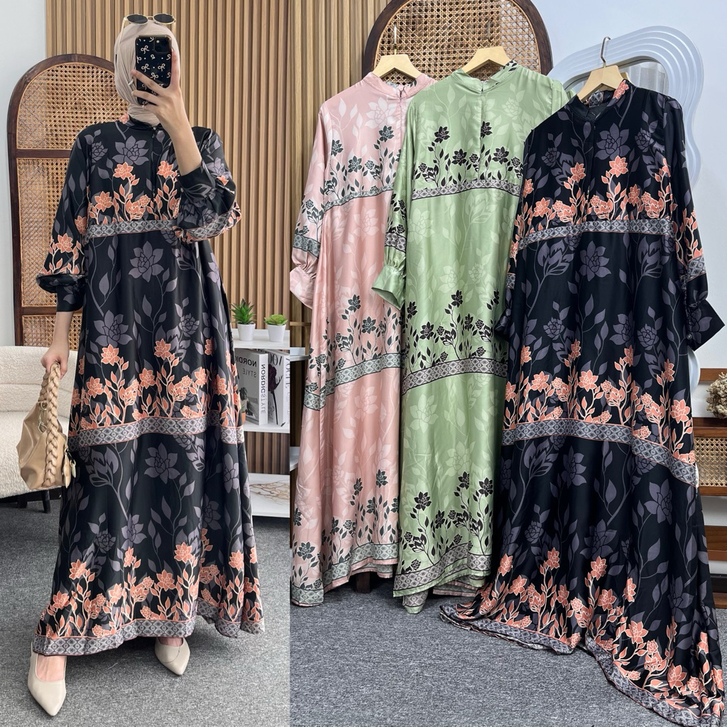 Little butik SAQIA LONGDRESS | Gamis motif cantik