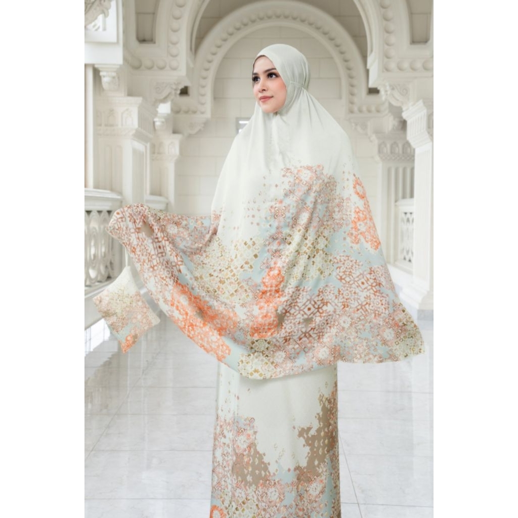 SALE Modinity  Mukena, Prayer robe Button scarves Basic with logo,,maroccan prayer robe,  tapis de f