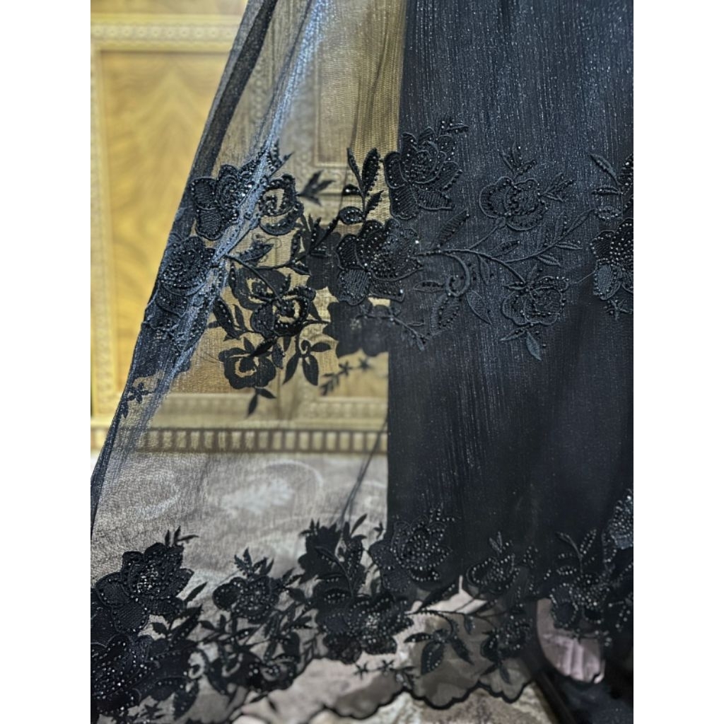 Abaya Original Dubai motif brukat / Abaya Dubai Original Cantik