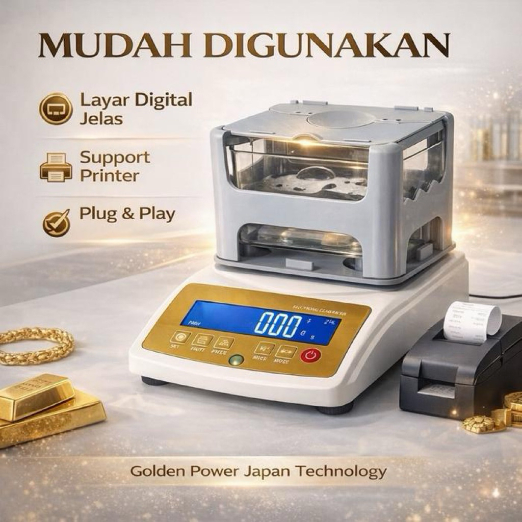 Timbangan Emas, Perak & Platinum Digital Kapasitas 1.5Kg Bergaransi - Alat Uji Kadar Emas Otomatis