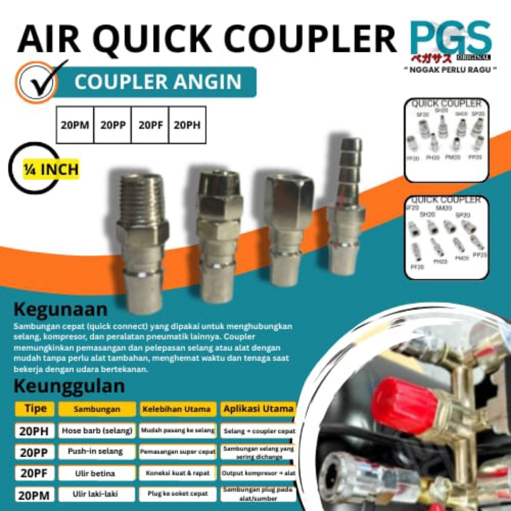 PGS QUICK COUPLER (JANTAN)  PF, PH, PM, PP