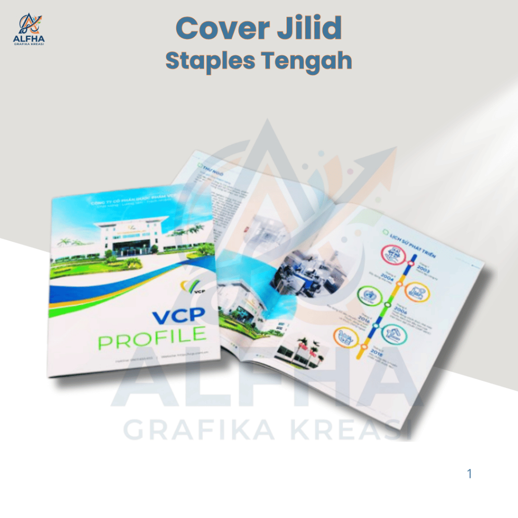 Cover Booklet Art Carton 210/260gsm Staples Tengah + Laminasi Glossy/doff