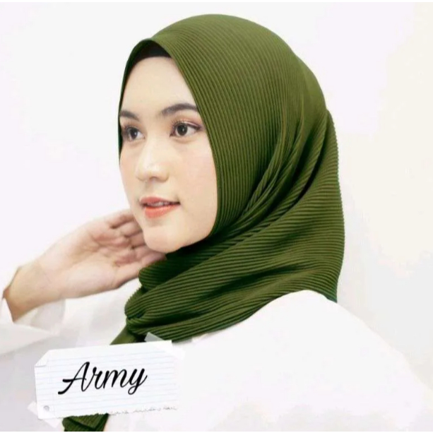 NEW JILBAB PASHMINA PLISKET ARMY AYASHA HIJAB