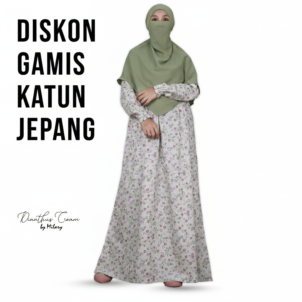 HOMEDRESS GAMIS DASTER BAJU MUSLIM DEWASA MILARY KATUN JEPANG COKLAT UNGU HITAM PEACH ABU NAVY PINK 