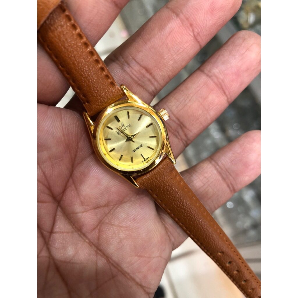 jam tangan wanita quartz gold fashionable mirete