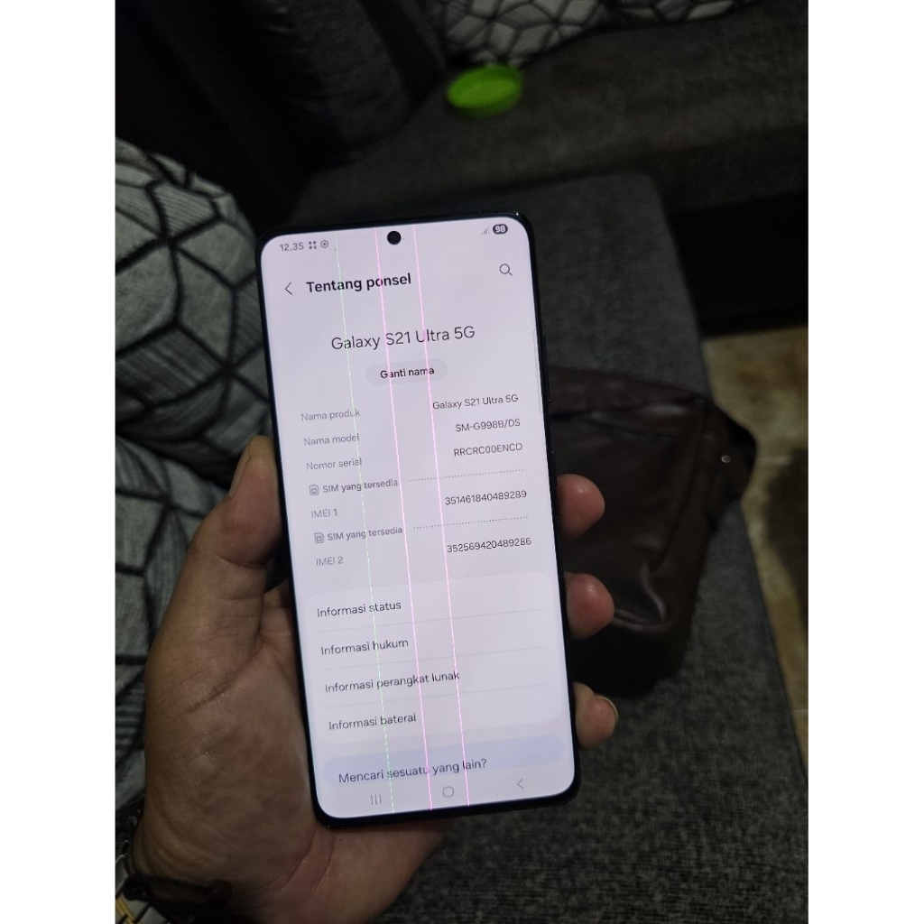 SAMSUNG GALAXY S21 ultra 5G 12/256gb resmi sein