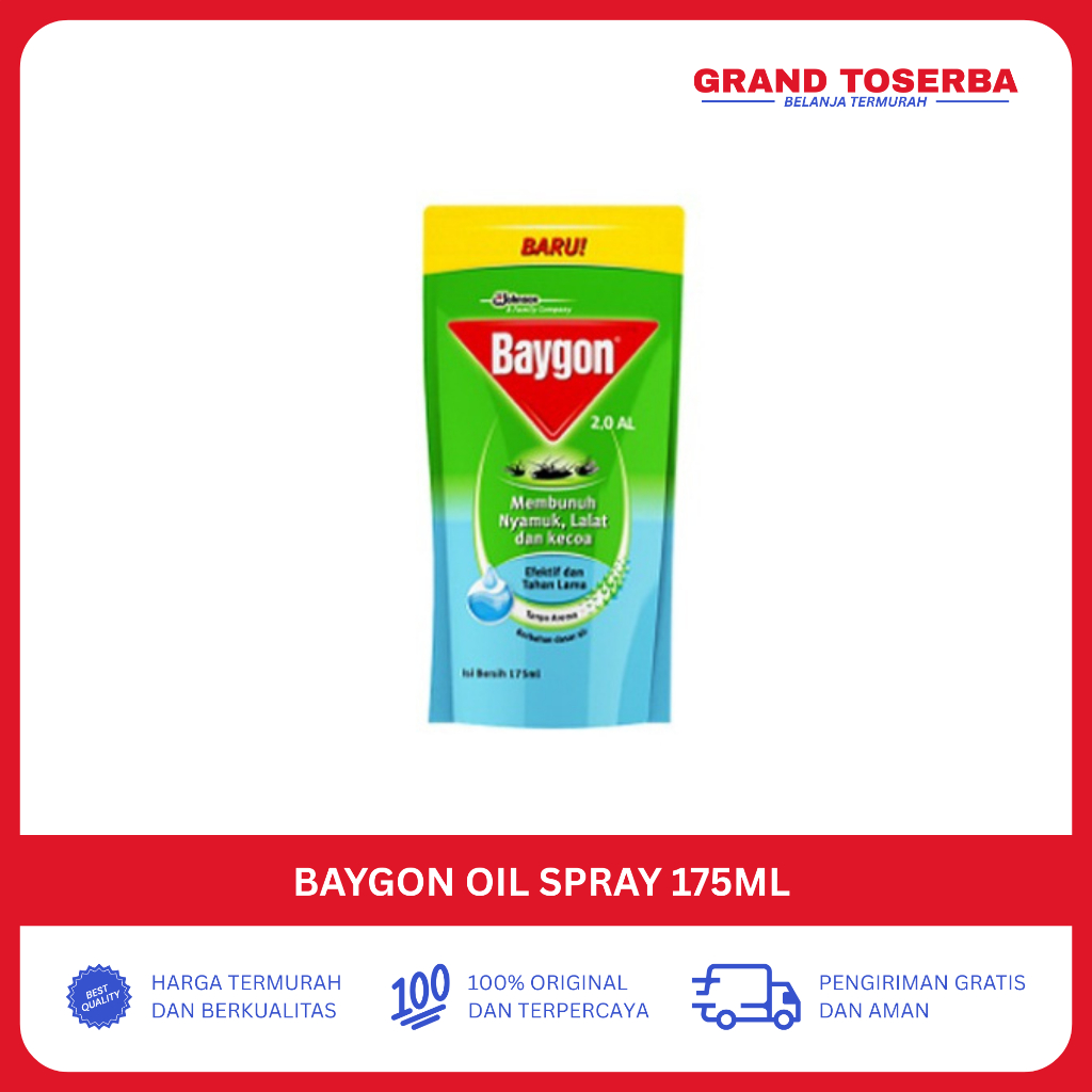 Baygon Oil Spray / Baygon Cair Refill Tanpa Aroma 175ml