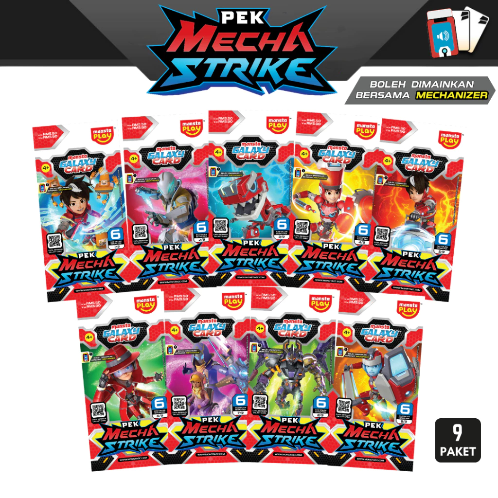Pek Mecha Strike - Mechamato Monsta Galaxy Card Set Malaysia