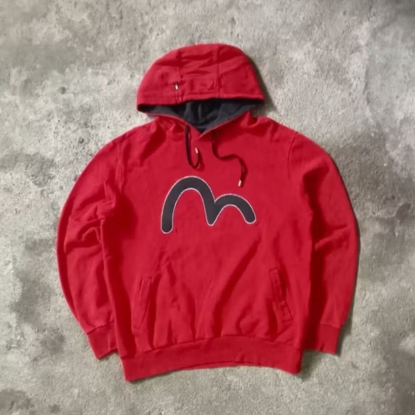 Evisu 52 Big Logo Hoodie Jacket - Vintage - y2k - Hiphop - Fullbordir