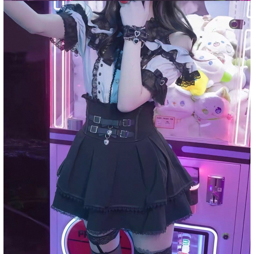 [Readystock] Midnight Lace Jirai Kei Dress Set