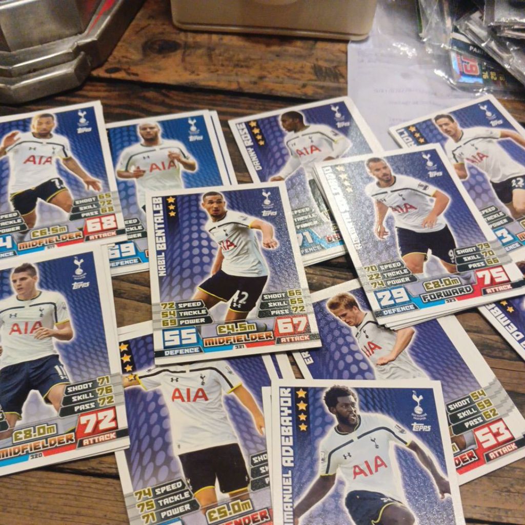 kartu bola match attax epl 2014/2015 Tottenham Hotspur base card