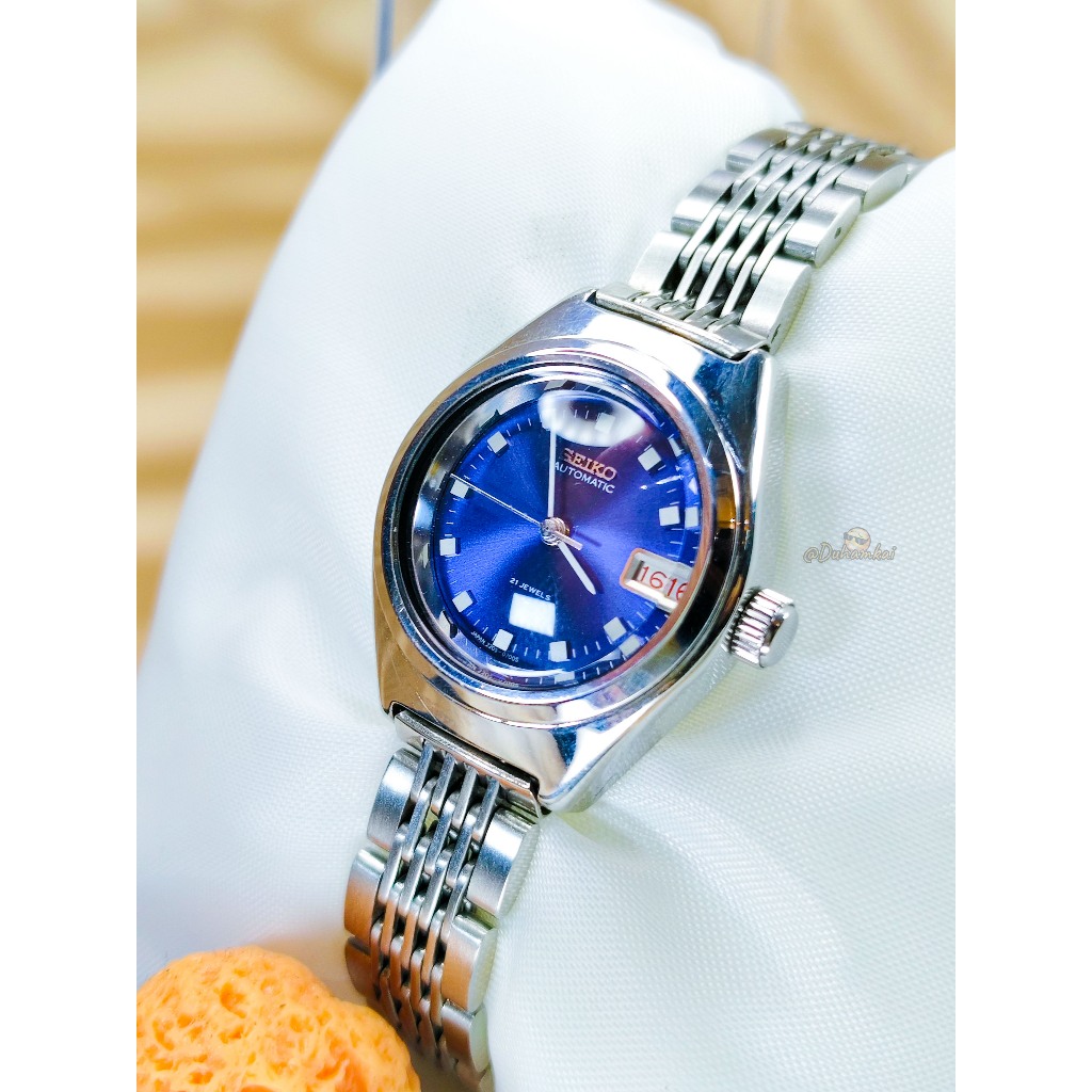 Seiko Automatic Ladies Blue Helm Dial NOS JDM Vintage ORIGINAL NOT Lukia Wicca Exceline Sheen Jam Ta