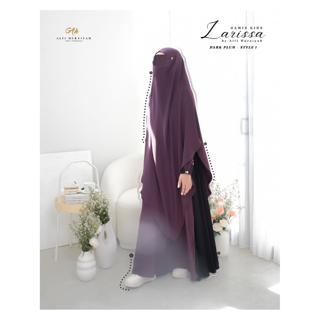 (PRELOVED/PL) Larissa Dress set FK Dark Plum by Alfi Huraiyah