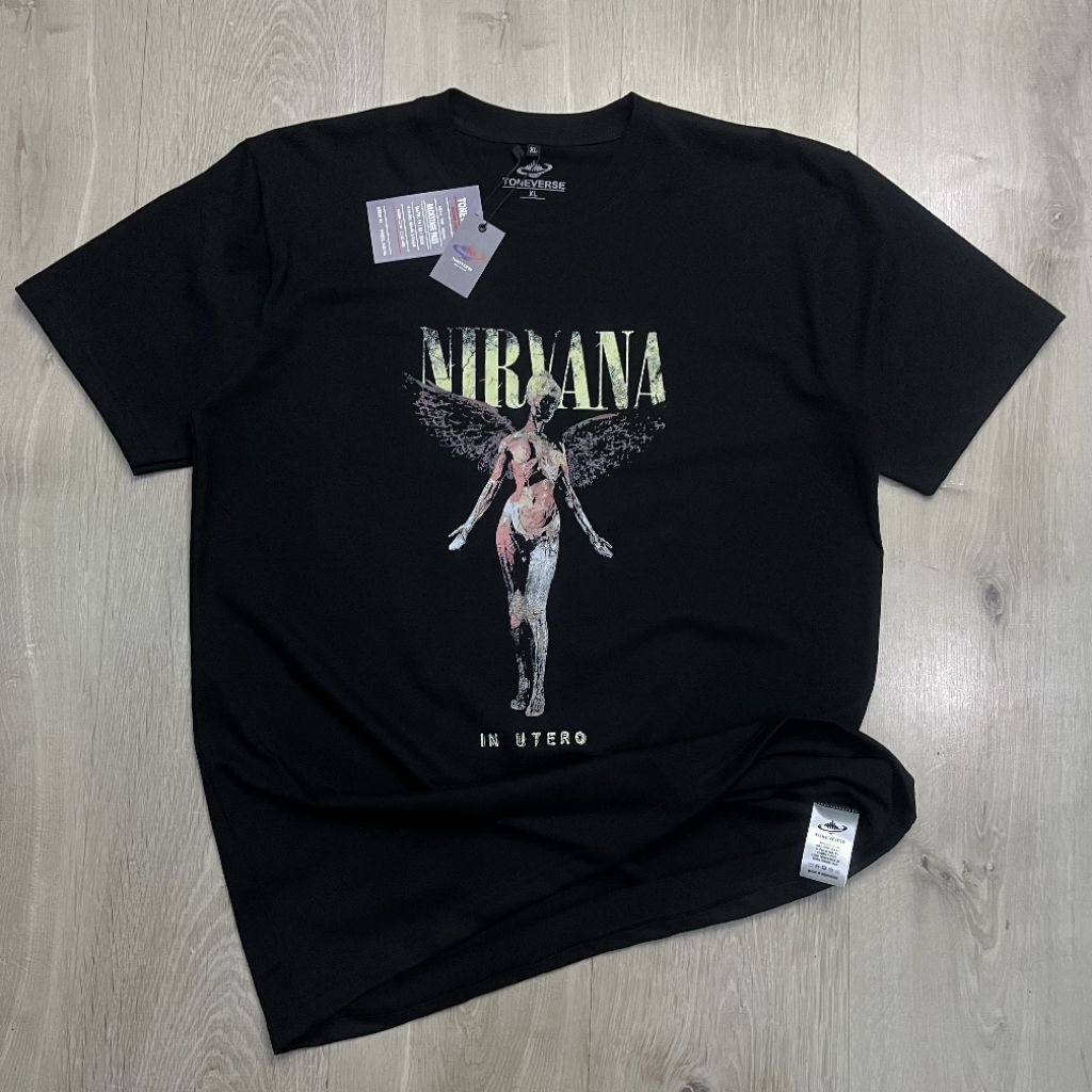 Kaos Band Nirvana Musik In Utero Vintage Original Toneverse Pria Cotton 24s