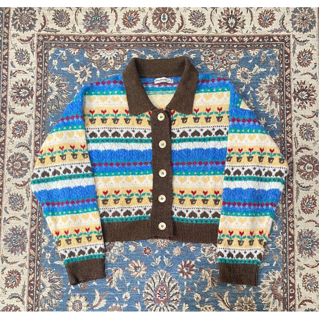 [ Preloved ] STRADIVARIUS - Retro Cardigan