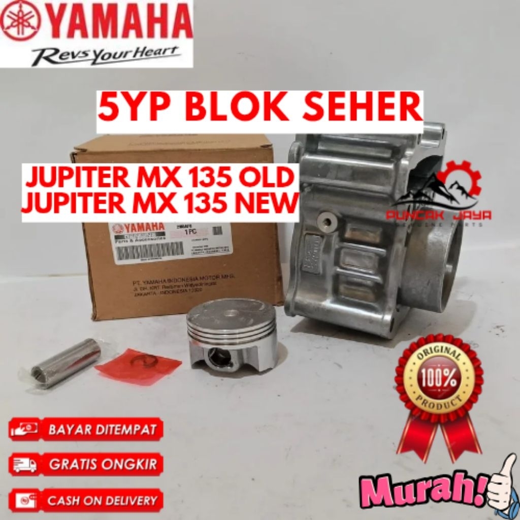BLOK SEHER ORIGINAL YAMAHA KODE 5YP, BLOK SEHER JUPITER MX 135 OLD BLOK SEHER JUPITER MX 135 NEW