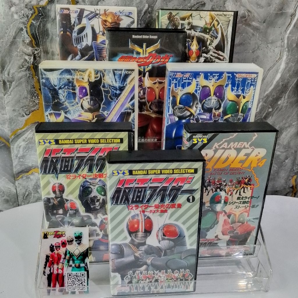 Kaset VHS Movie Kamen Rider Black RX Blade Kuuga Ichigo Showa Rider Original BANDAI