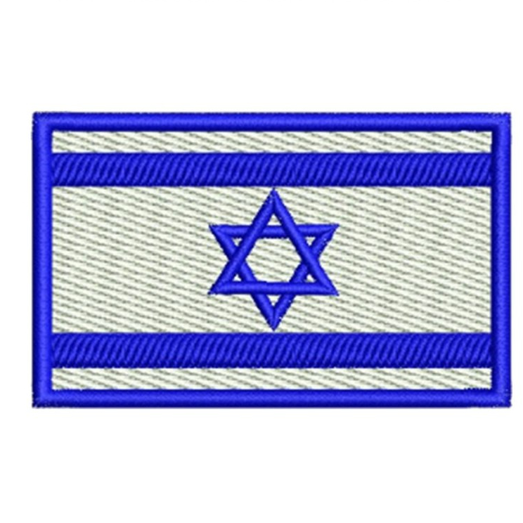 EMBLEM PATCH BENDERA ISRAEL BORDIR BIRU PUTIH - PBP