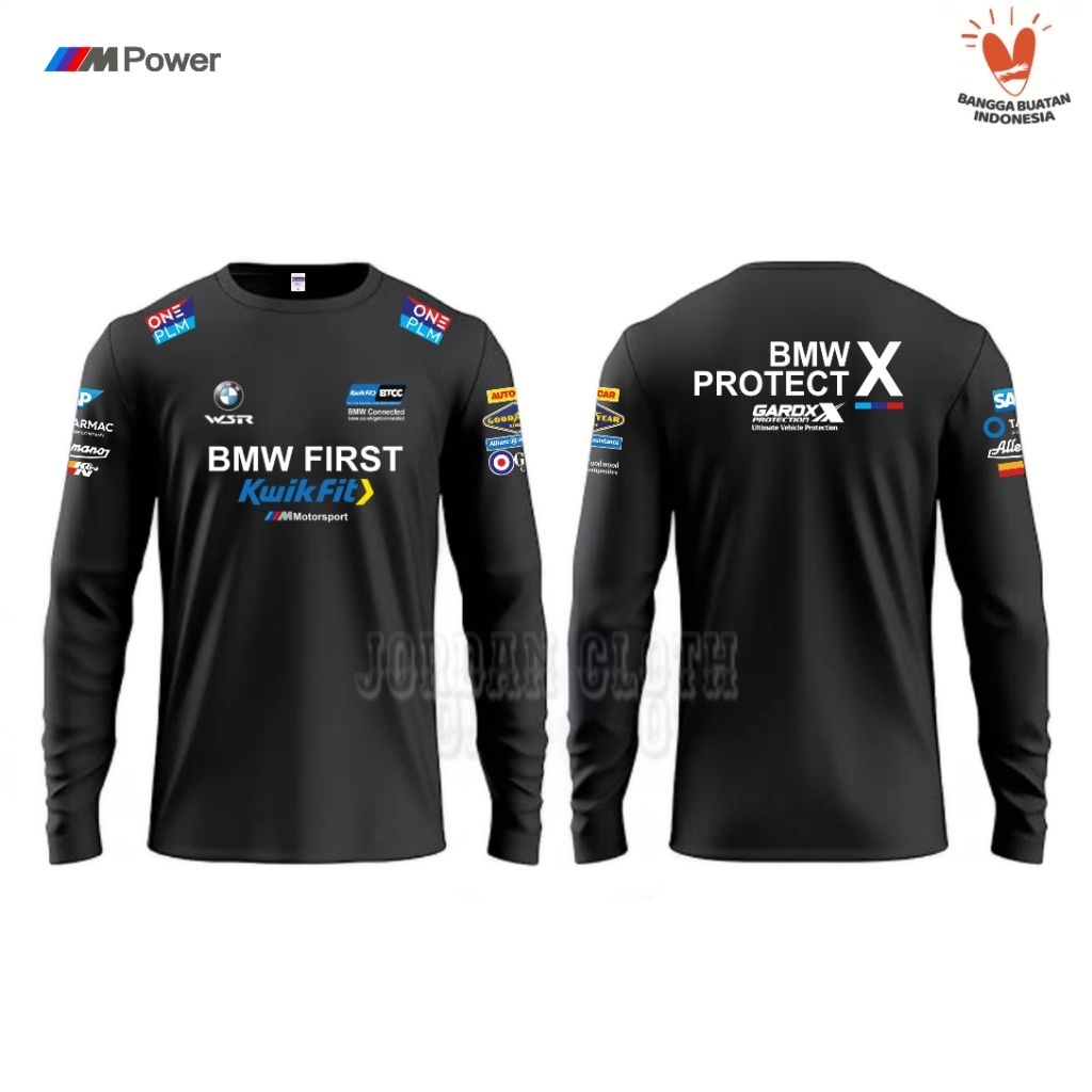 Tshirt Baju Kaos Lengan Panjang BMW Protect X British Touring Car Championship Motorsport Racing Tea