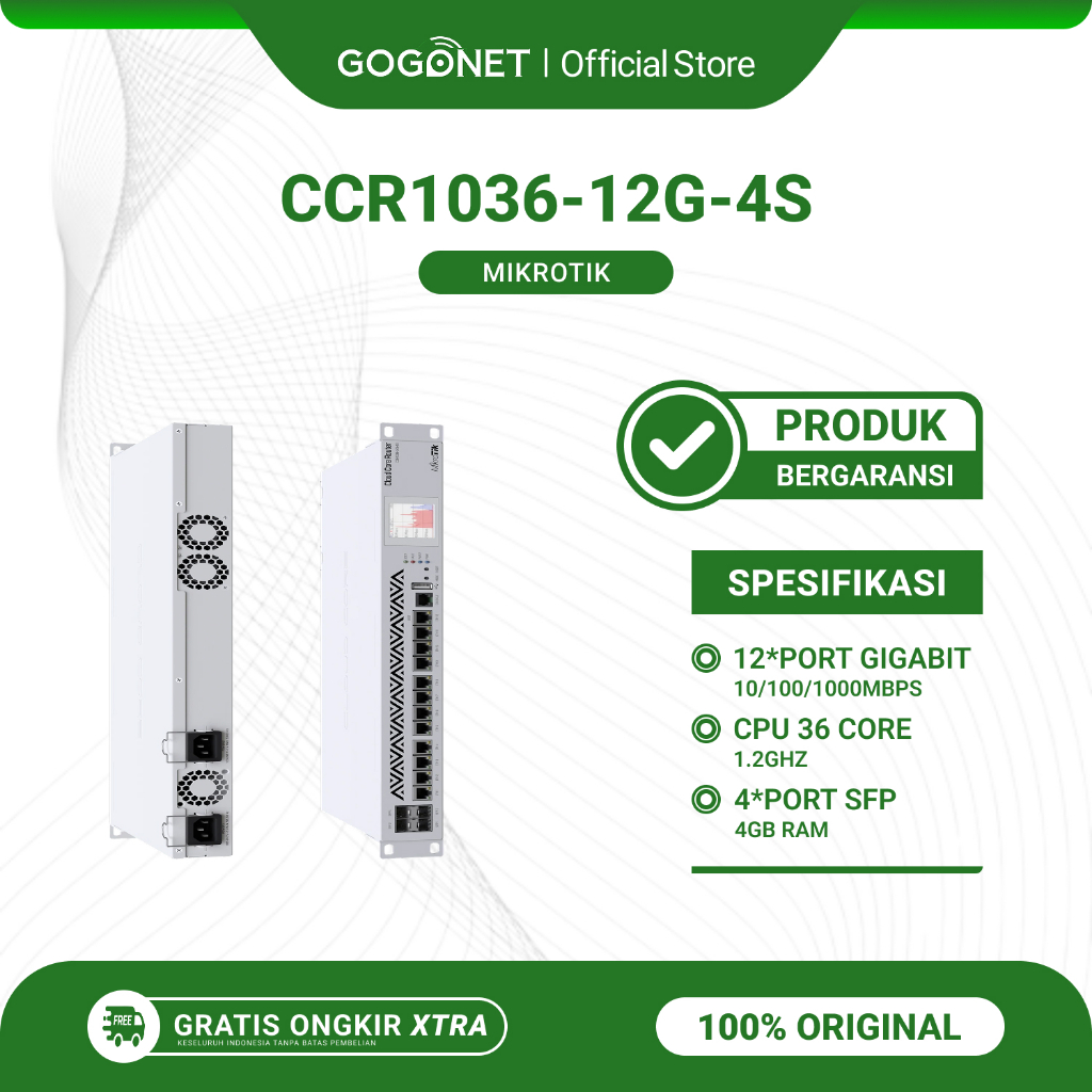 Mikrotik CCR1036-12G-4S Cloud Core Router Bekas Original