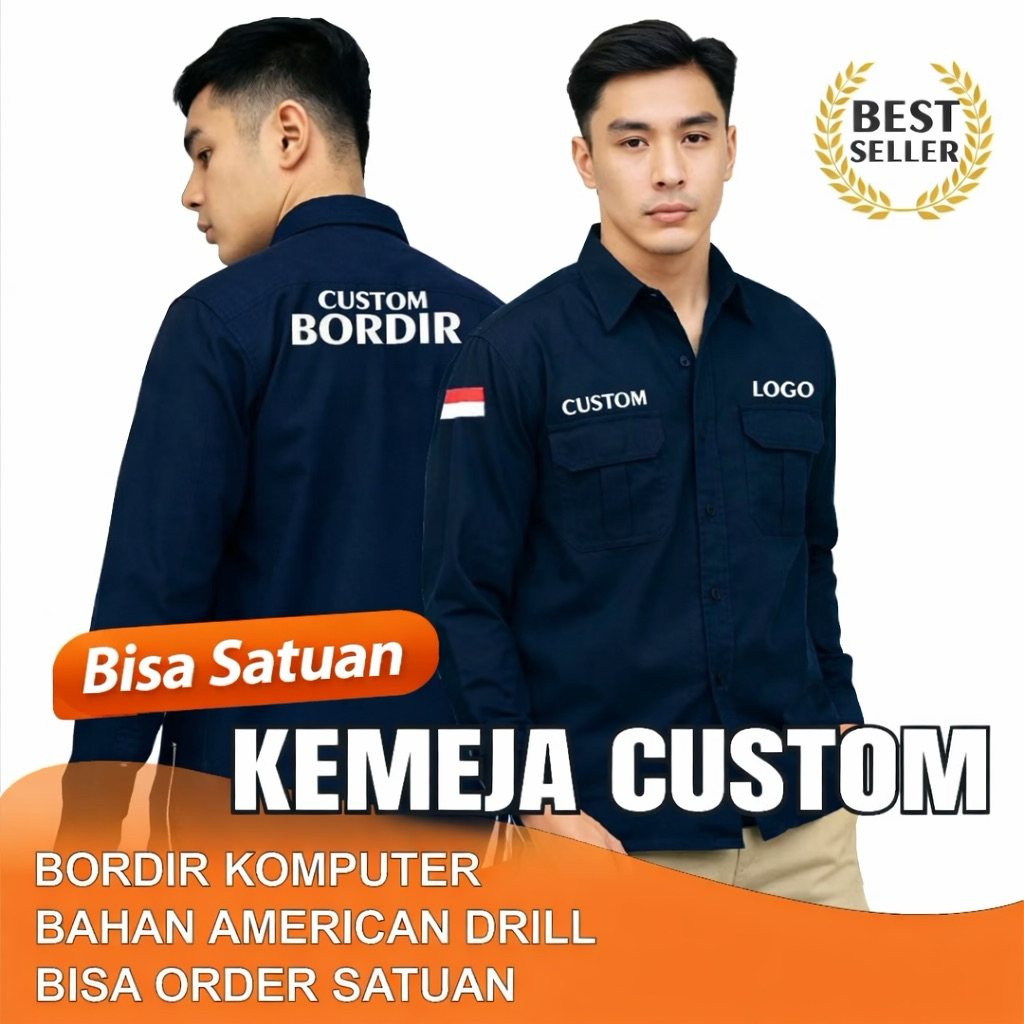 Bordir Custom PDL/PDH Kemeja Bordir Custom PDL/PDH – Seragam Satuan & Grosir - Tamfaris PDL/PDH – Se