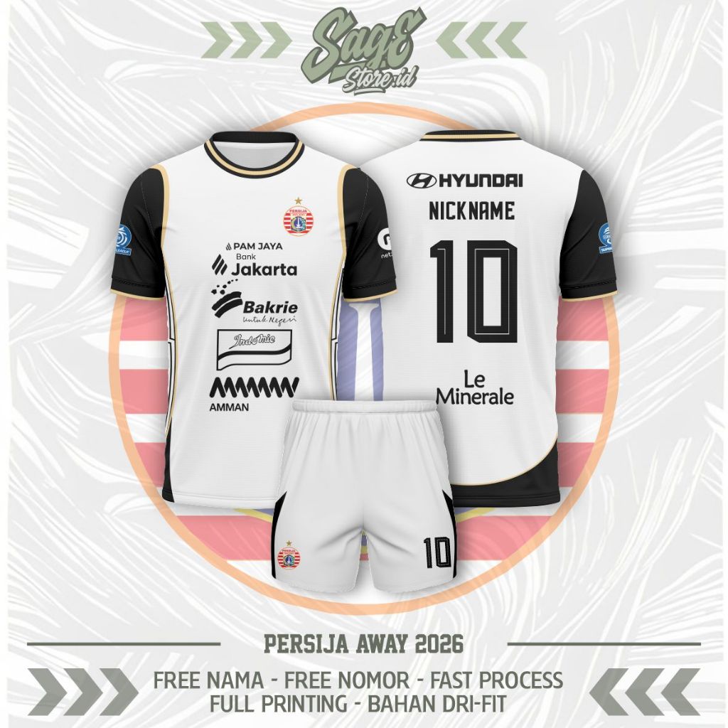 JERSEY PERSIJA 2025/2026 AWAY PUTIH TERBARU