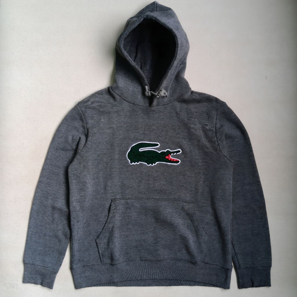 Hoodie Lacoste Logo Bordir