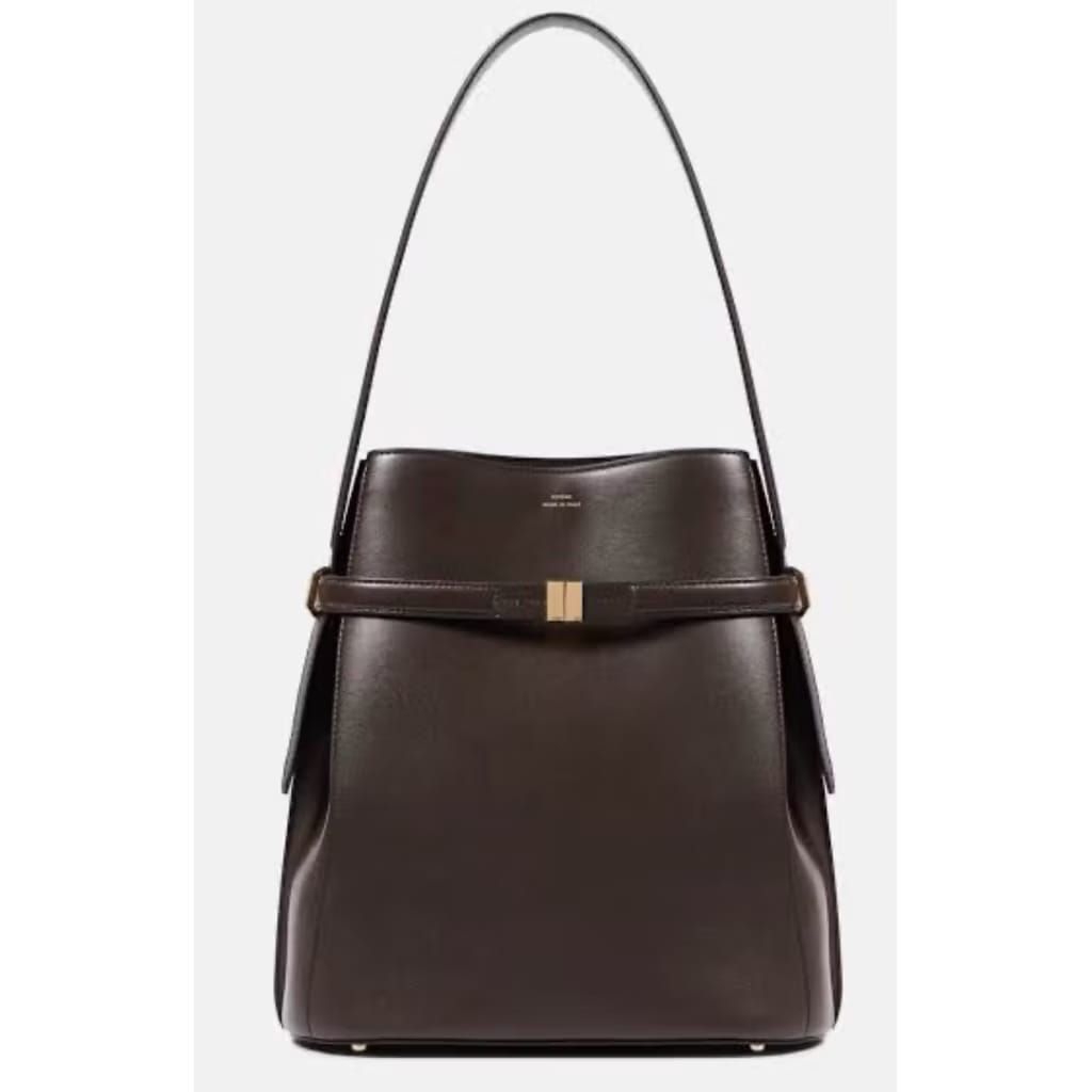 BUCKET BAG TOTEME LEATHER COFFEE GYTRS