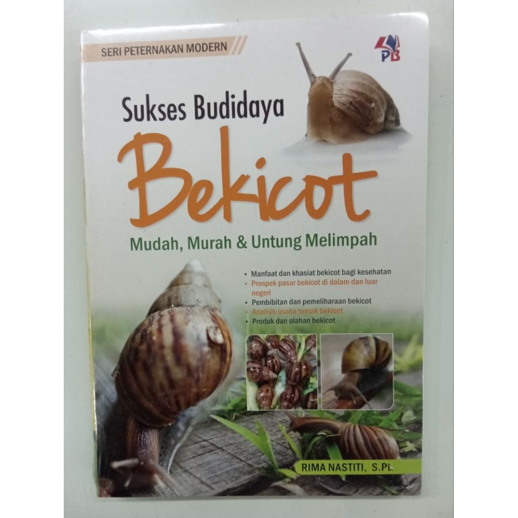 Buku Peternakan / Budidaya : Sukses Budidaya Bekicot Mudah Murah Untung Melimpah