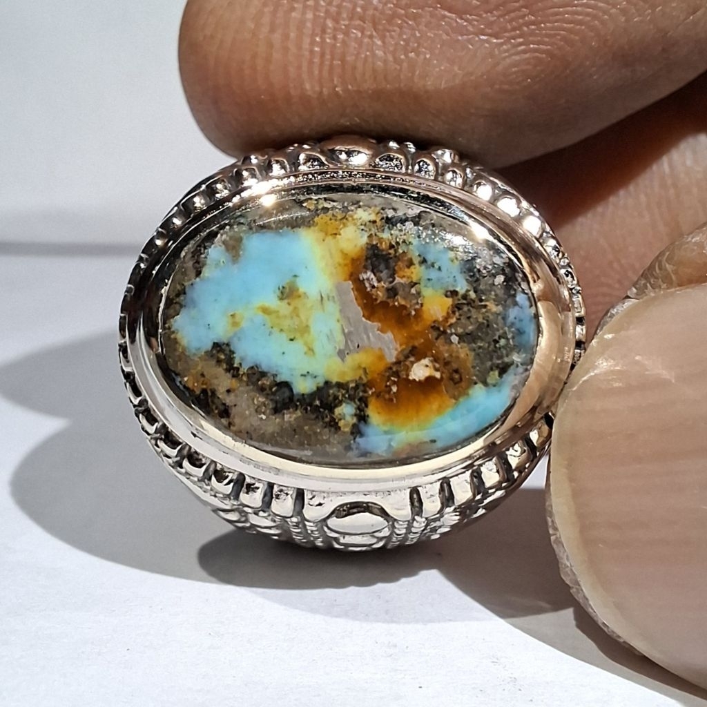 PIRUS PERSIA BIRU LAUT GRADASI EST DIM 14x10x5 RING 7