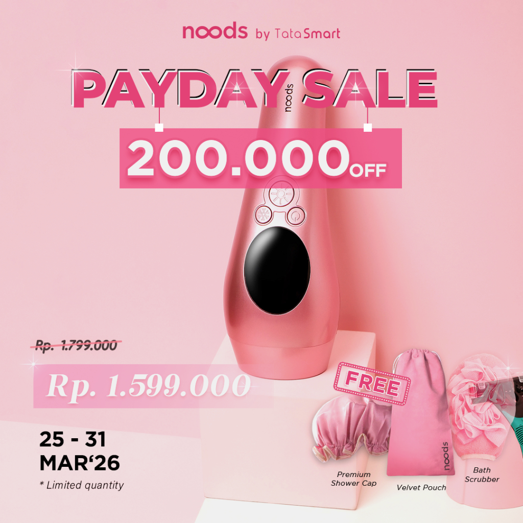 NOODS - Alat Laser Premium Penghilang Perontok Bulu Ketiak Kaki Tangan Kemaluan Permanen IPL Hair Re