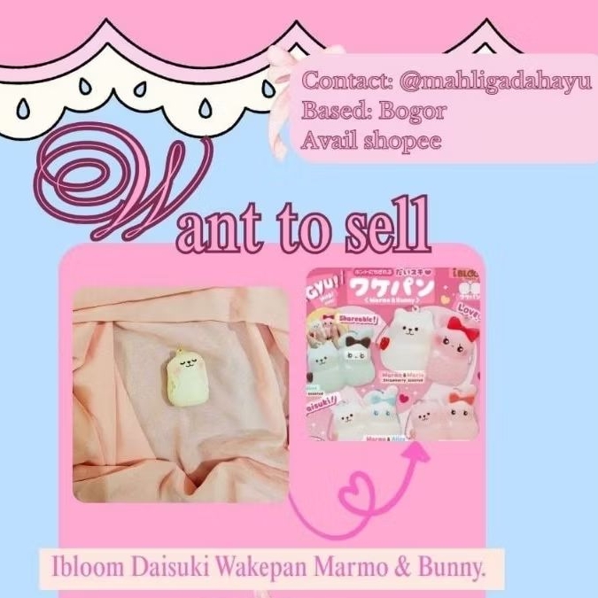 Ibloom daisuki wakepan marmo squishy