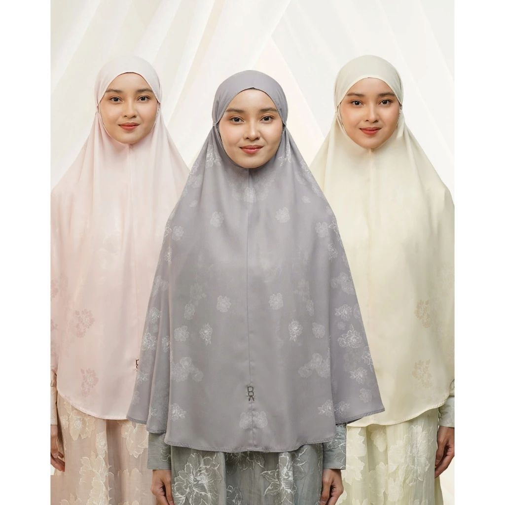DOA INDONESIA KHIMAR BAITI SELARAS SYARI TIMELESS & SIMPLICITY SERIES - BLUSH, BUTTER, GREY