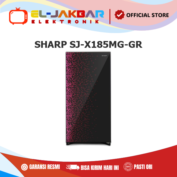 SHARP SJ-X185MG-GR KULKAS 1 PINTU 166L Low Voltage SJ-X185MG-GR SJ-X185MGGR SJX185MGGR