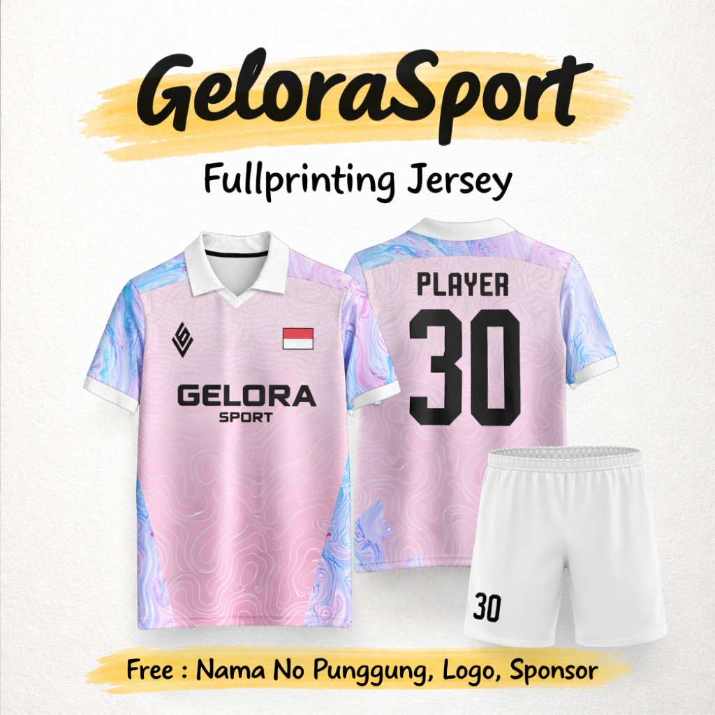 Jersey Futsal Full Printing Bebas Custom Design (BISA SATUAN)