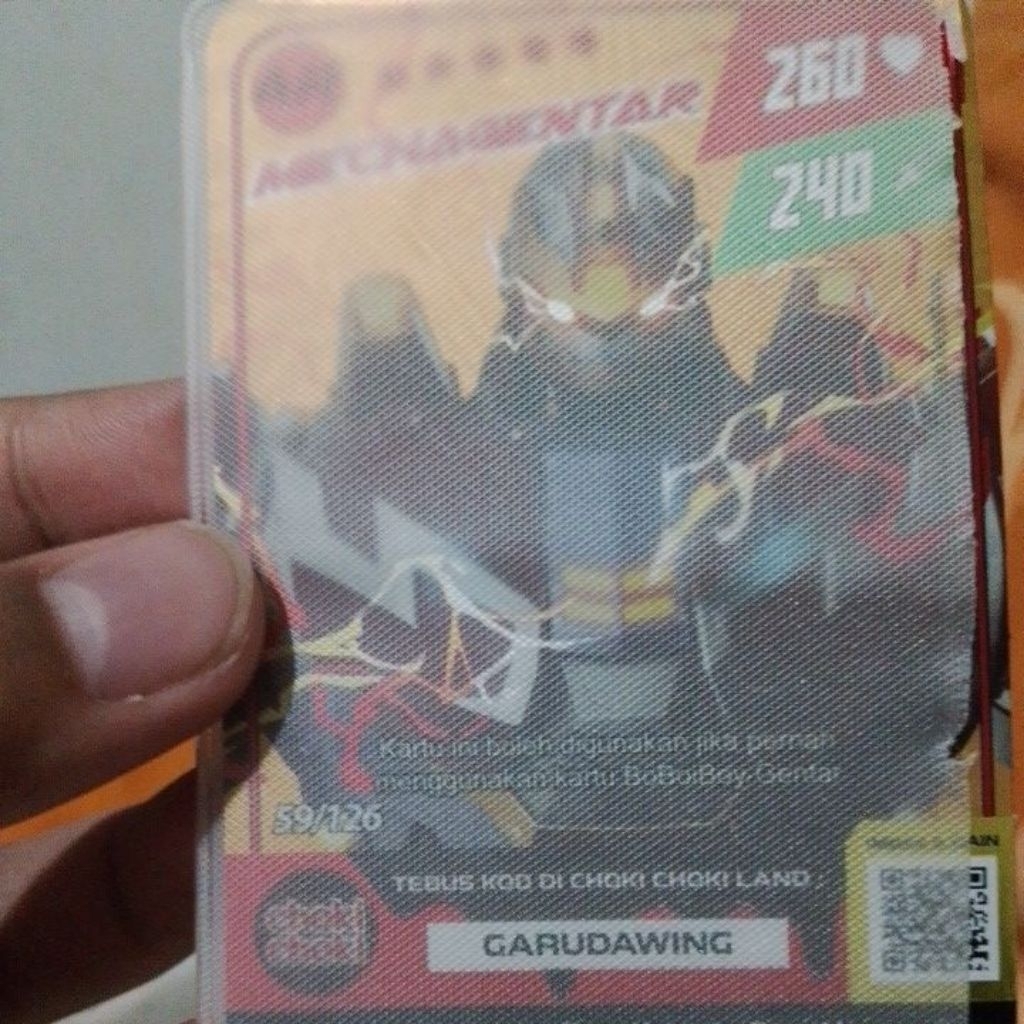 Kartu AR mechagentar choki-choki Garudawing