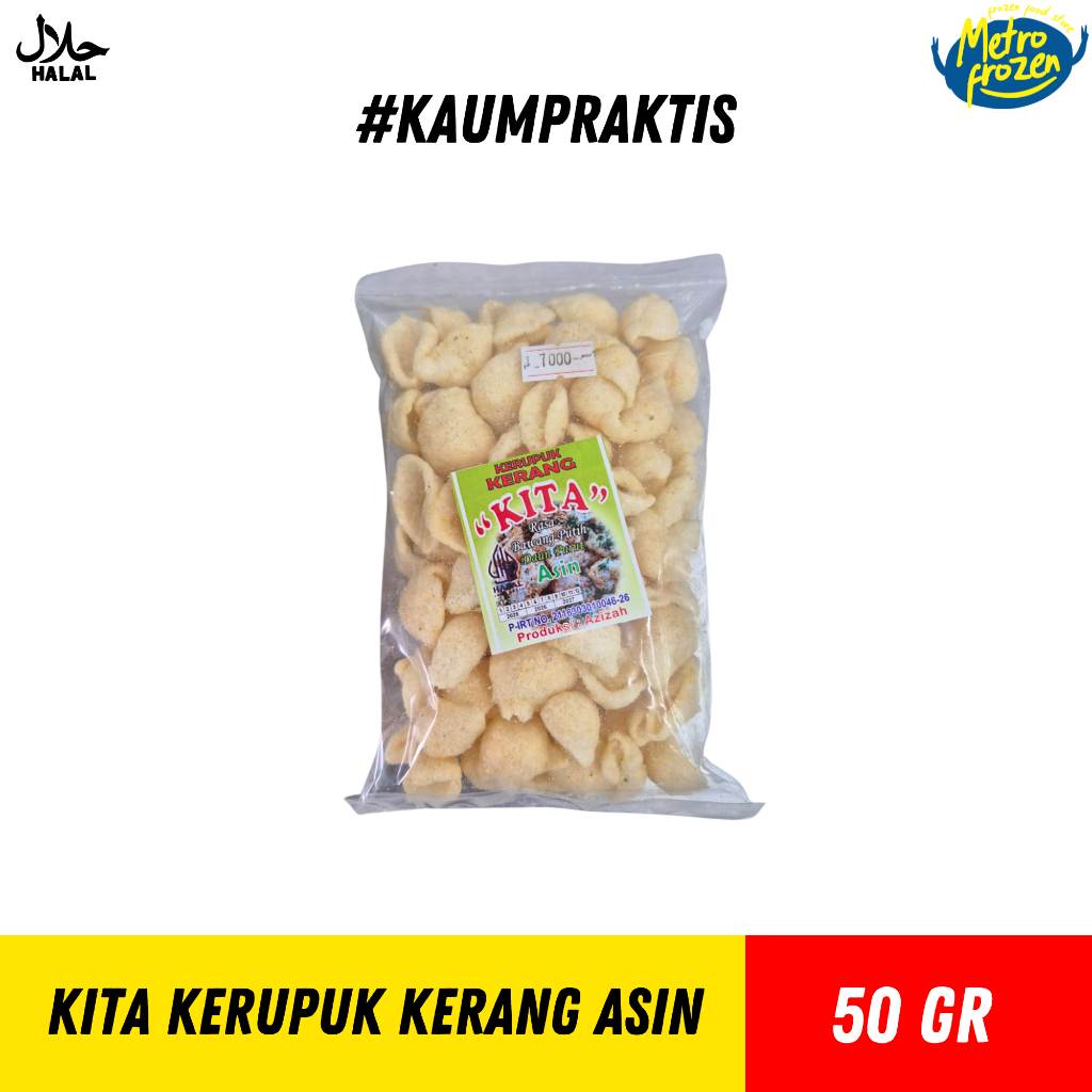 KITA Kerupuk Kerang Asin & Pedas 50gr //kerupuk kerang asin //kerupuk kerang pedas